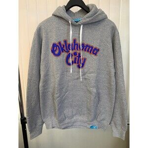 NWT Men’s OKC Thunder Script Gray Cookies Pullover Hoodie Size Medium